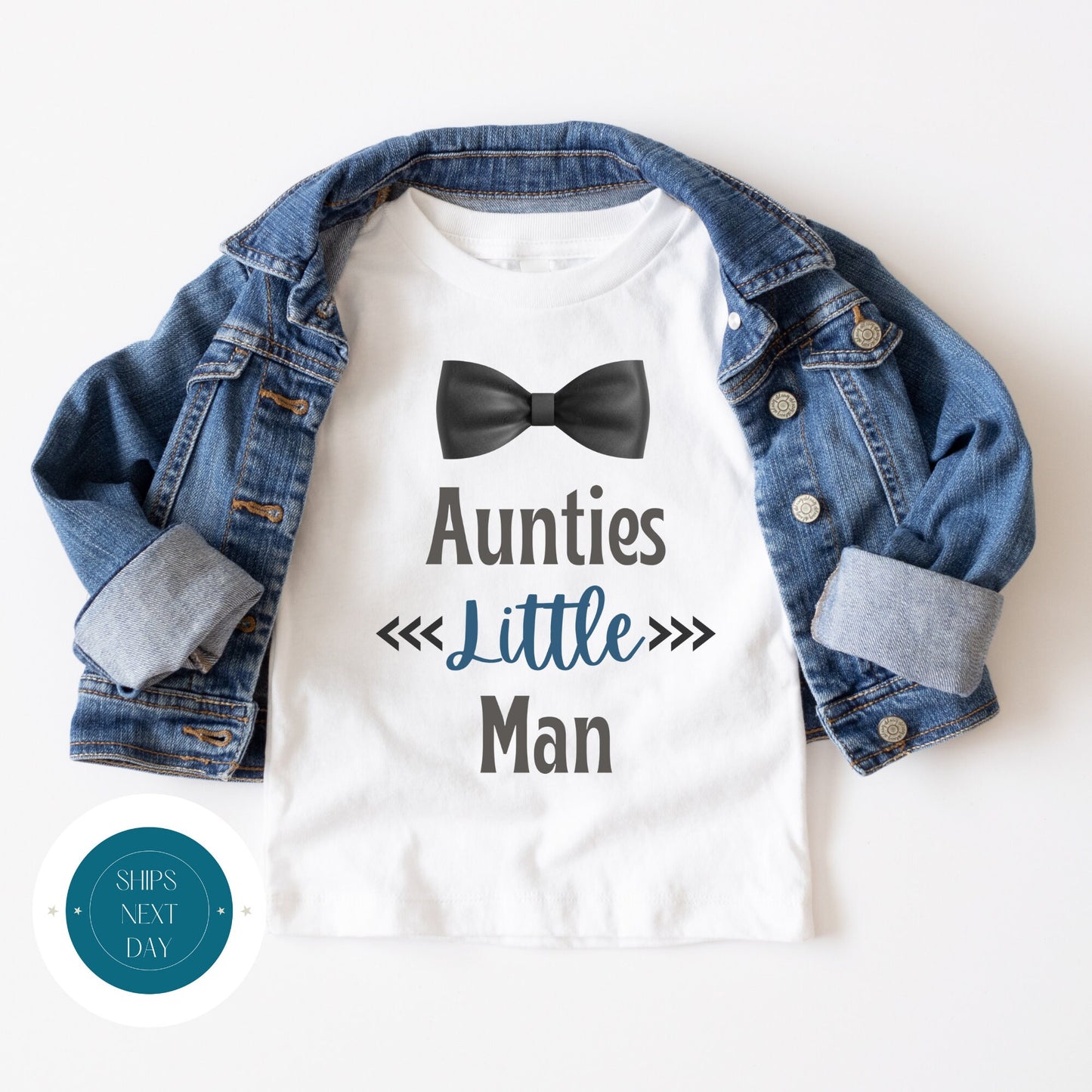 Aunties Little Man Onesie | Funny Cute Onesie | Cute Baby Shower Gift | Aunt Gift