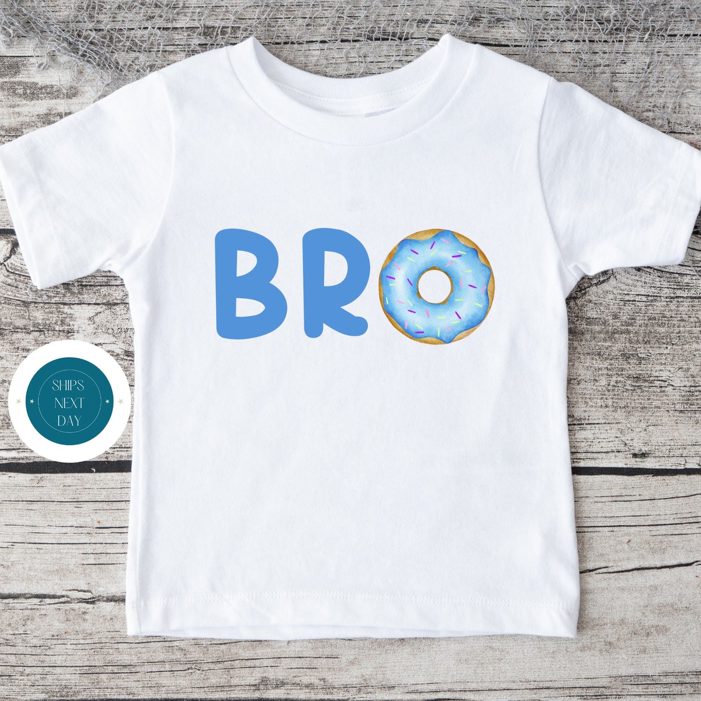 BRO Donut Onesie | Cute Funny Baby Onesie | Baby Shower Gift | Little Brother Big Brother Onesie