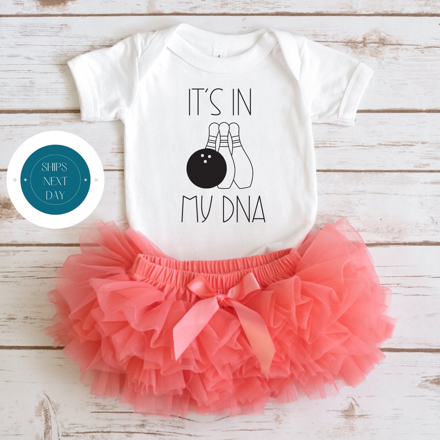 Bowling in MY DNA Onesie | Cute Funny Baby Onesie | Baby Shower Gift | Sport Onesie