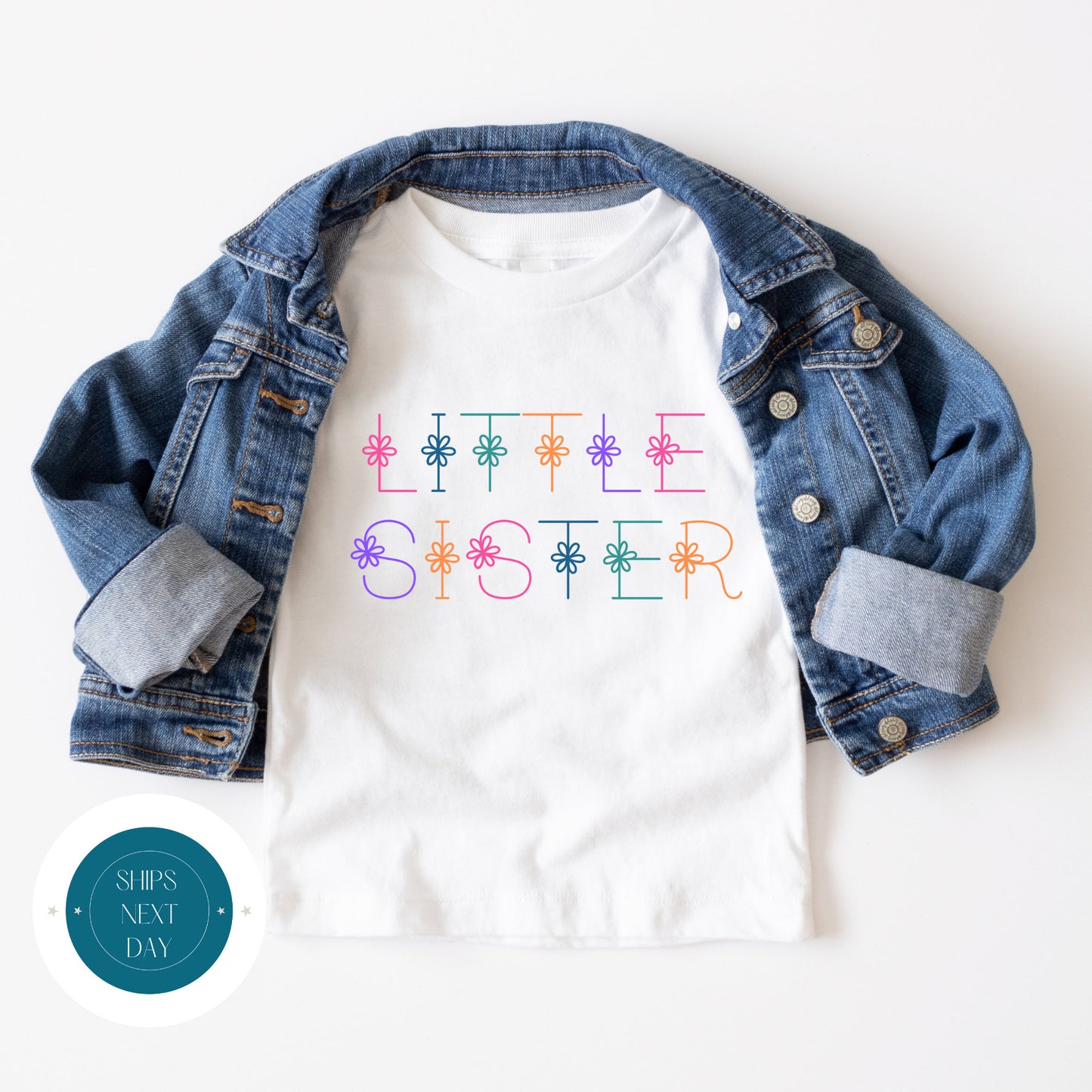 Little Sister Daisy Kids Tshirt | Custom Kids Tshirt | Cute Kids Tee | Little Sister Kids Tshirt