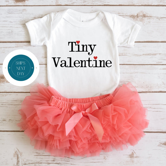 Tiny Valentine Red Heart Onesie | Valentines Day Baby Onesie | Baby Shower Gift | Holiday Onesie