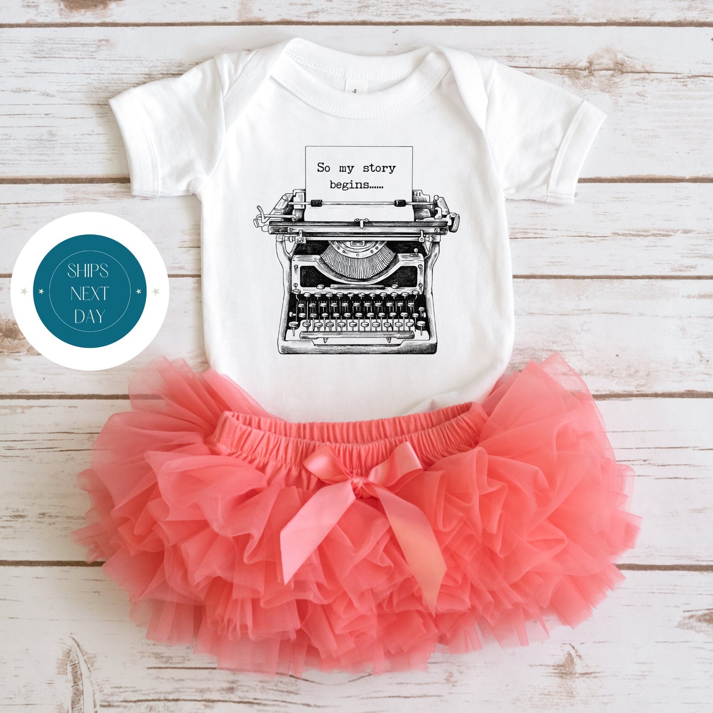 So My Story Begins Onesie | Cute Baby Onesie | Baby Shower Gift | Annoucement Onesie