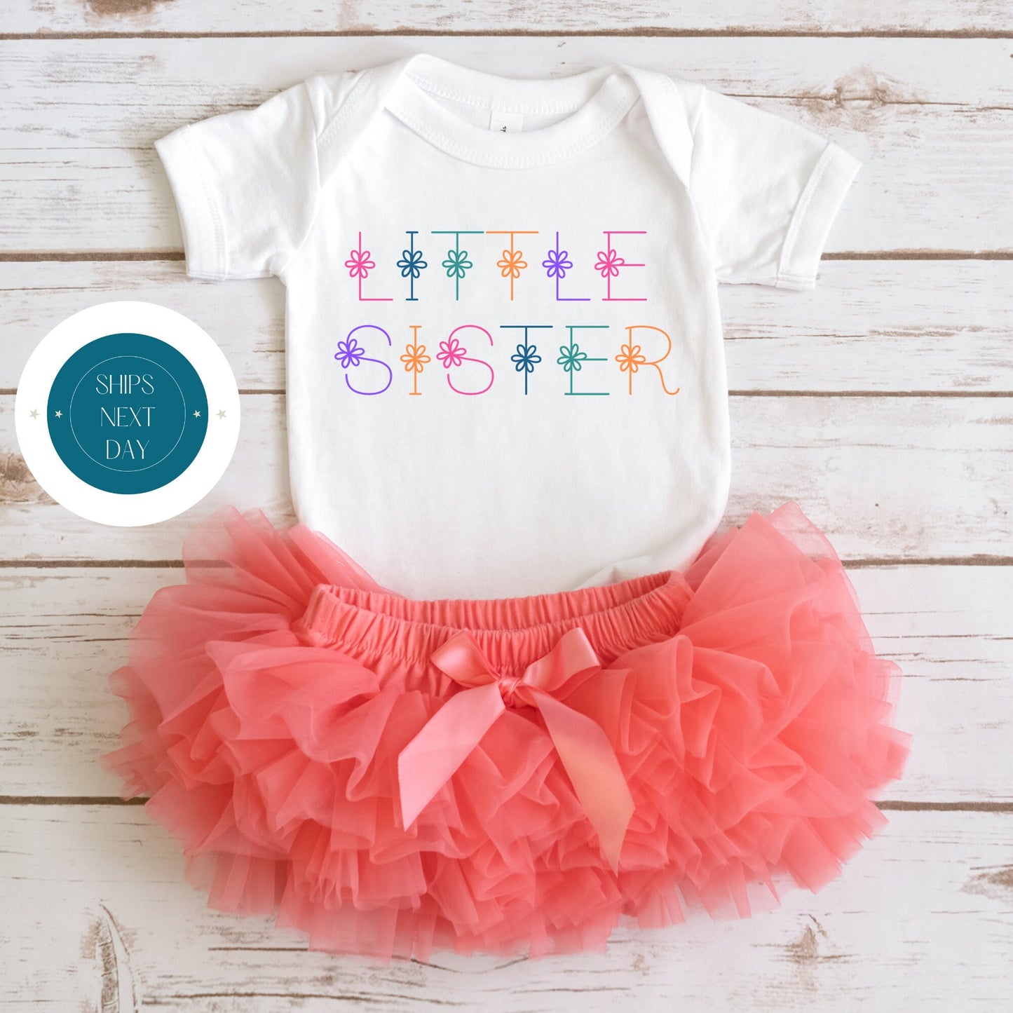 Little Sister Daisy Kids Tshirt | Custom Kids Tshirt | Cute Kids Tee | Little Sister Kids Tshirt