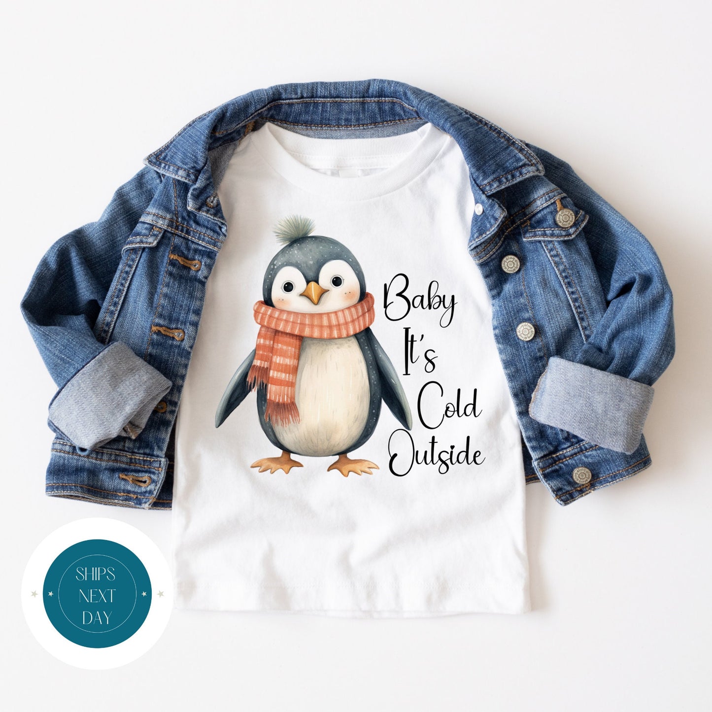 Baby Its Cold Outside Holiday Kids Tshirt | Custom Kids Tshirt | Christmas Tee | Funny Cute Kids Tshirt