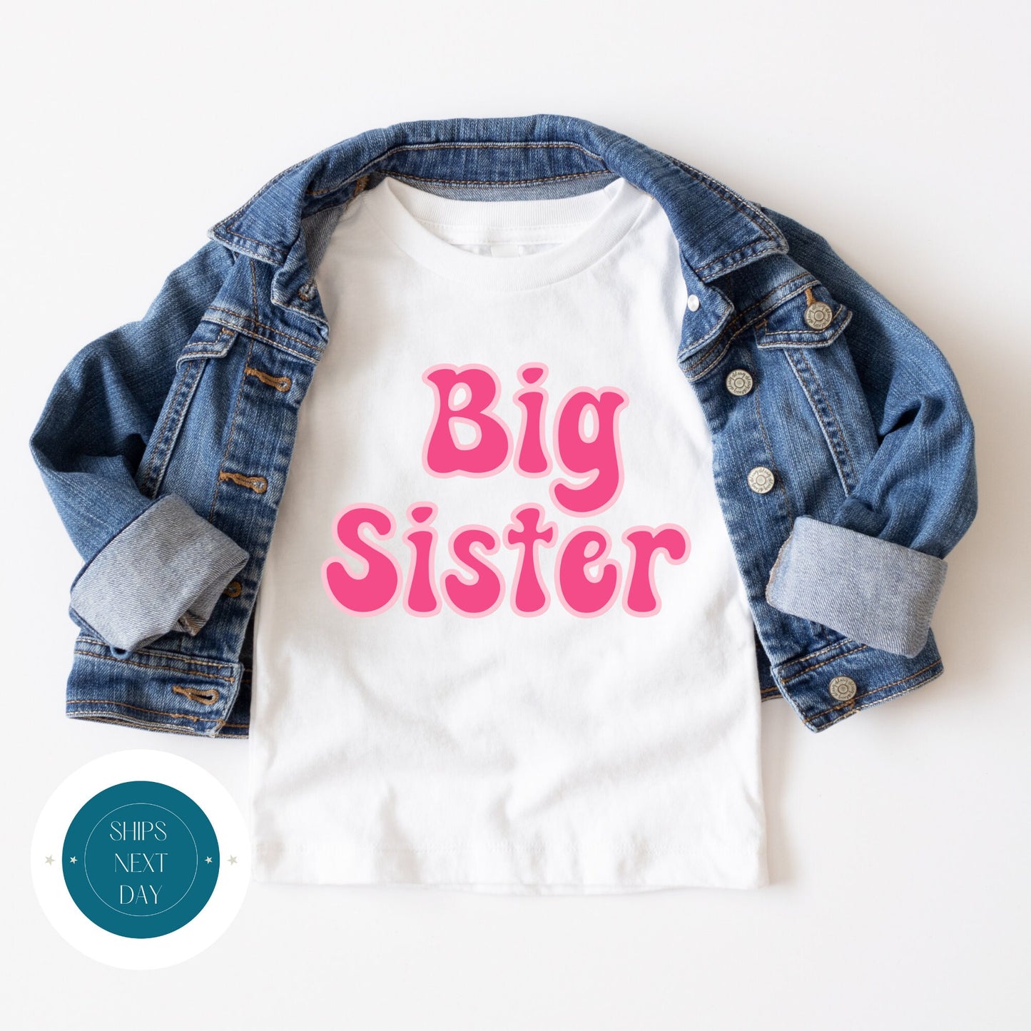 Big Sister Kids Onesie | Custom Kids Onesie | Retro Big Sister Bodysuit