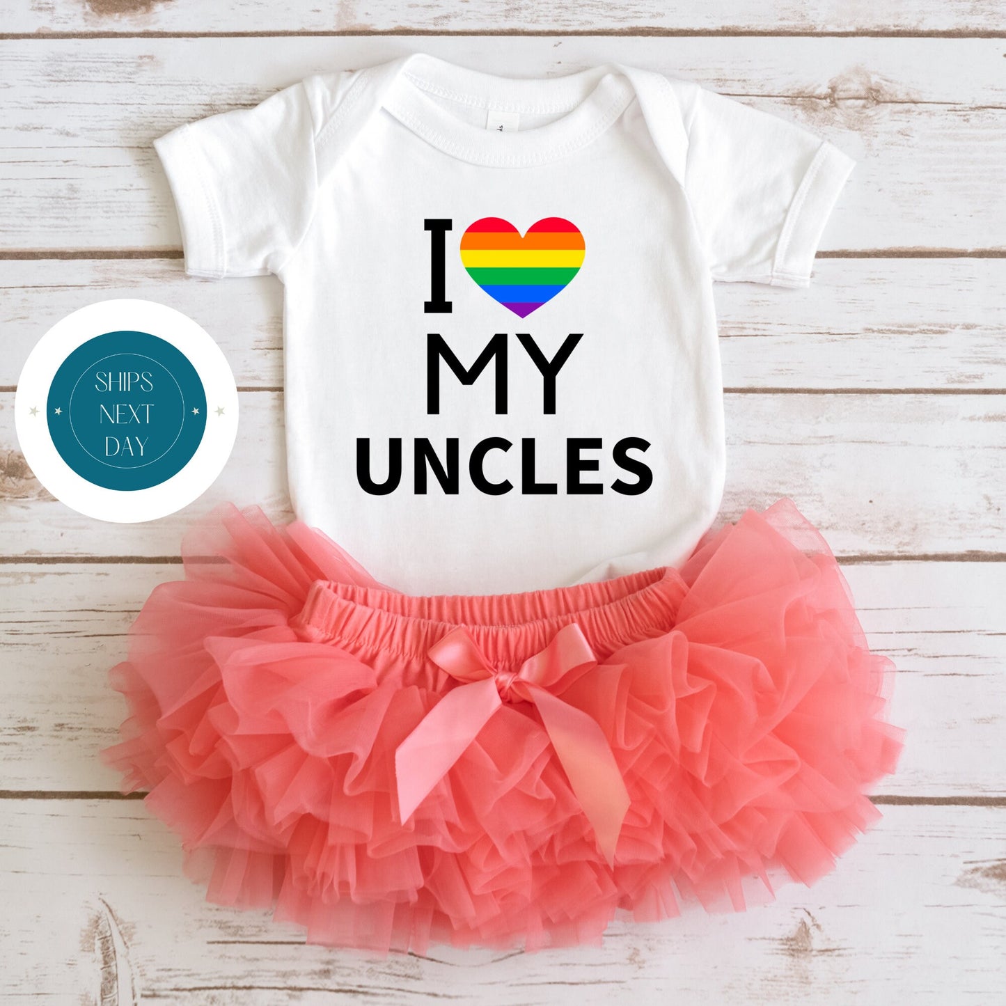 I Love My Uncles Onesie | Family Baby Onesie | Baby Shower Gift | Uncles Bodysuit