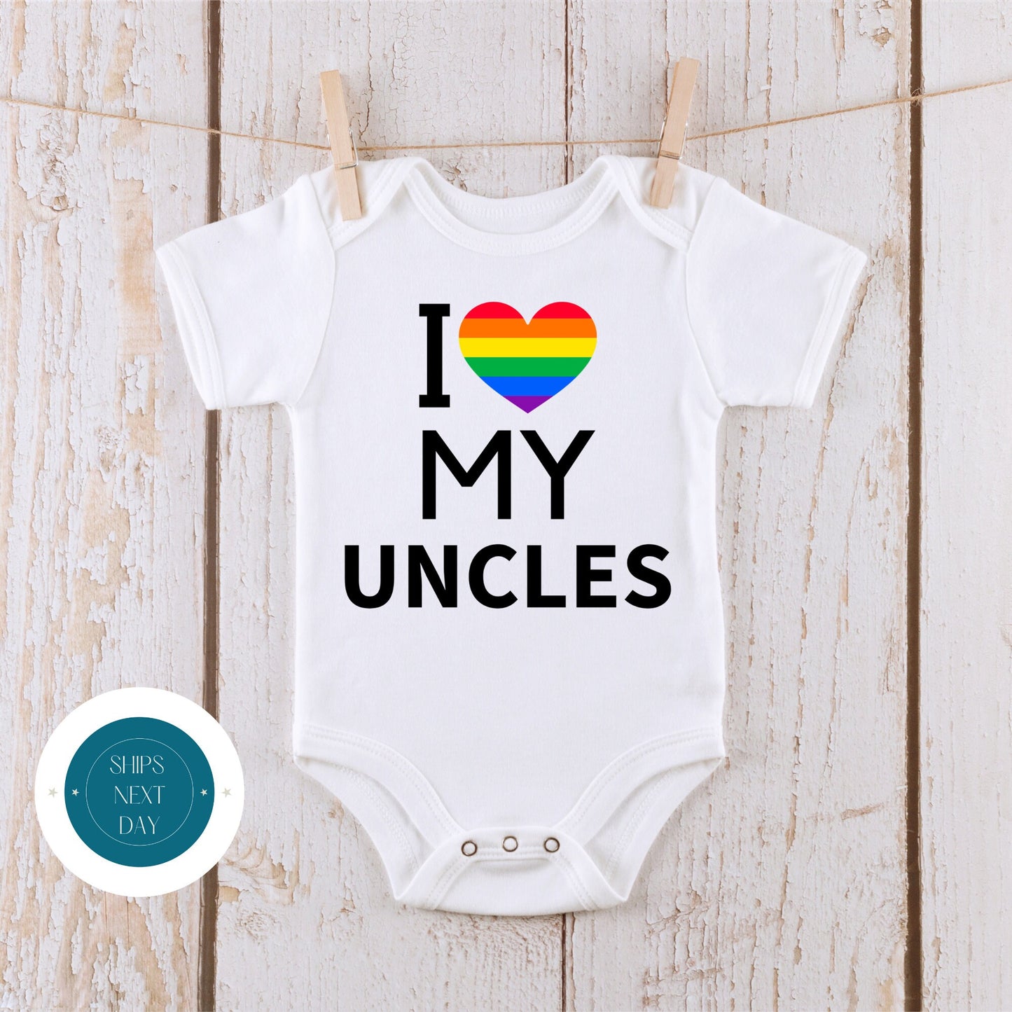 I Love My Uncles Onesie | Family Baby Onesie | Baby Shower Gift | Uncles Bodysuit