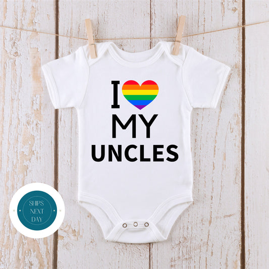 I Love My Uncles Onesie | Family Baby Onesie | Baby Shower Gift | Uncles Bodysuit