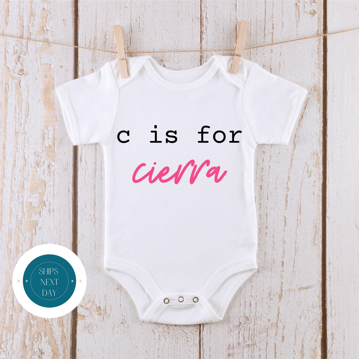 Name Girl Pink Personalized Baby Onesie | Cute Baby Onesie | Custom Bodysuit | Baby Shower Gift