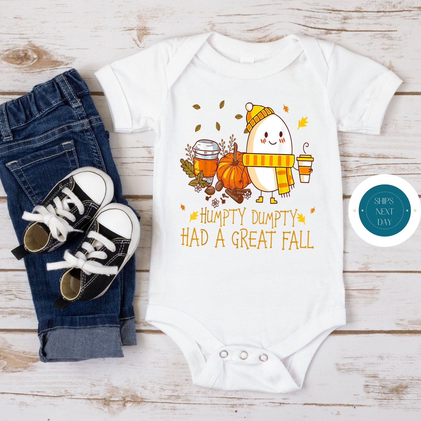 Humpty Dumpty Had A Good Fall Onesie | Custom Kids Tshirt | Cute Fall Onesie