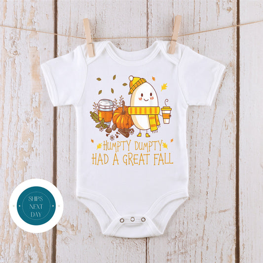 Humpty Dumpty Had A Good Fall Onesie | Custom Kids Tshirt | Cute Fall Onesie