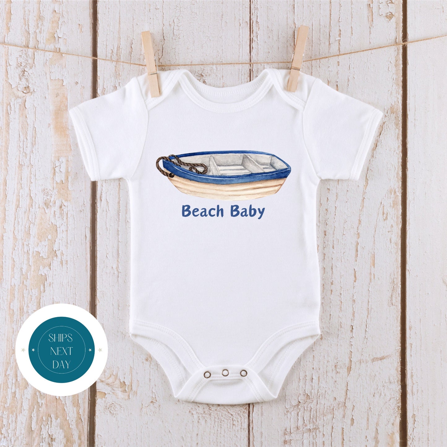 Beach Baby Onesie | Custom Baby Onesie | Personalized Nautical Onesie | Custom Name Kids Tshirt