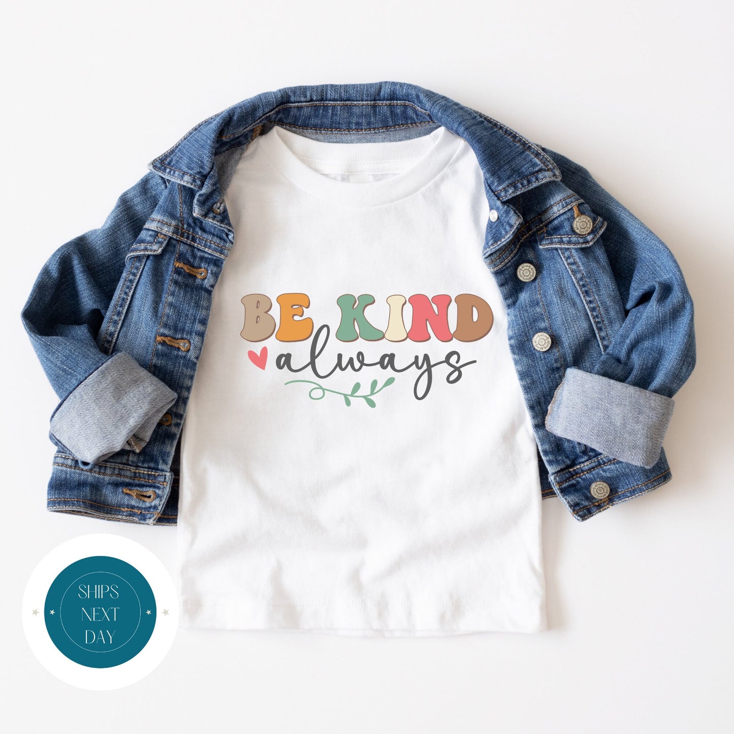 Be Kind Always Retro Kids Tshirt | Custom Kids Tshirt | Cute Saying Tee