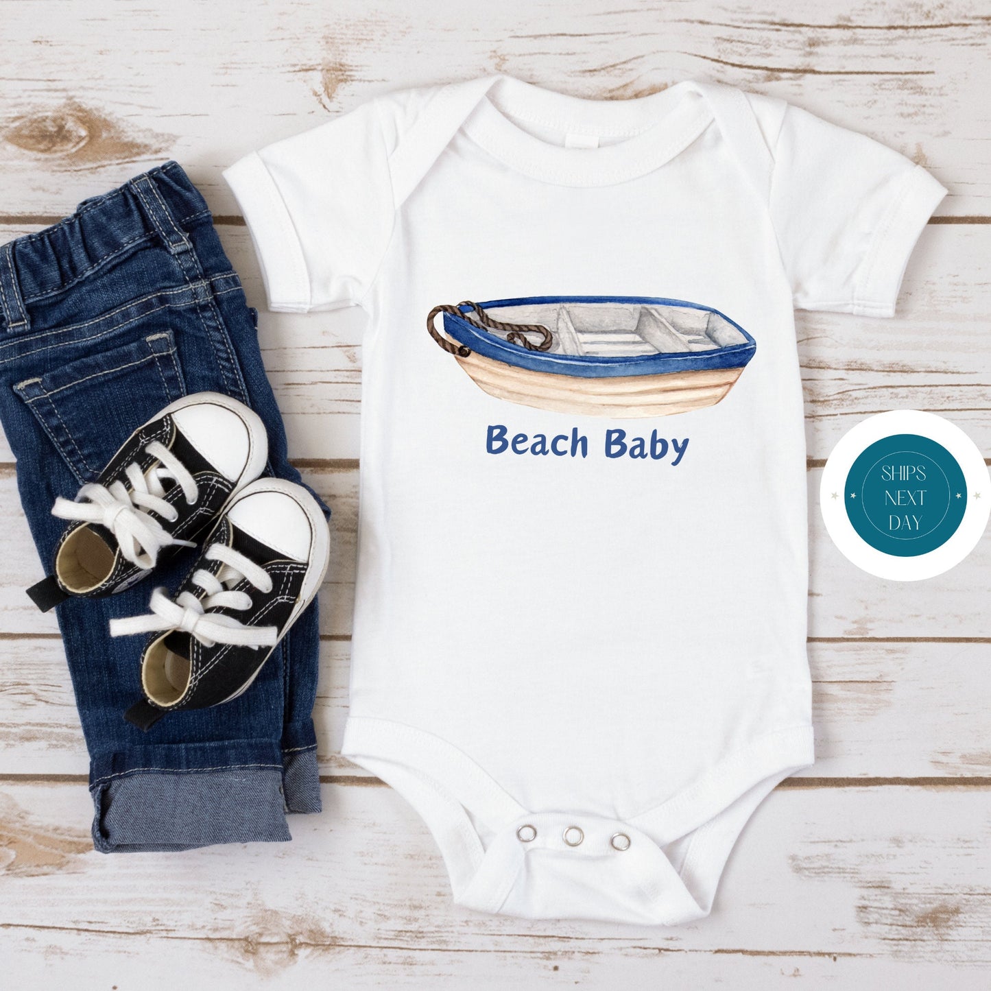 Beach Baby Custom Kids Tshirt | Nautical Kids Tshirt | Personalized Beach Kids Tshirt