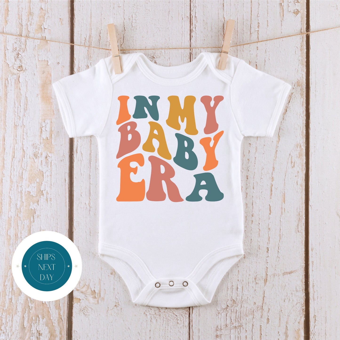 In My Baby Era Retro Natural Baby Onesie | Kids Tshirt | Custom Baby Bodysuit | Cute Taylor Onesie