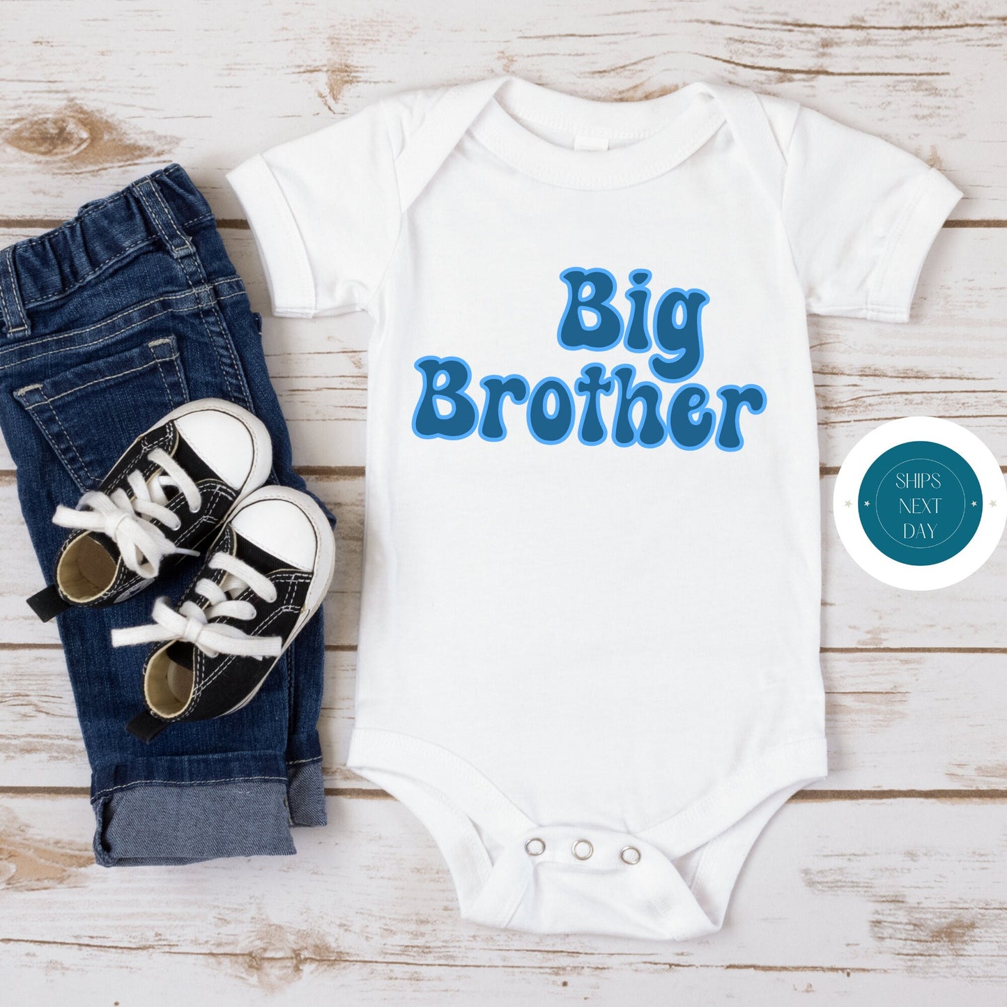 Big Brother Kids Onesie | Custom Kids Onesie | Retro Big Brother Bodysuit