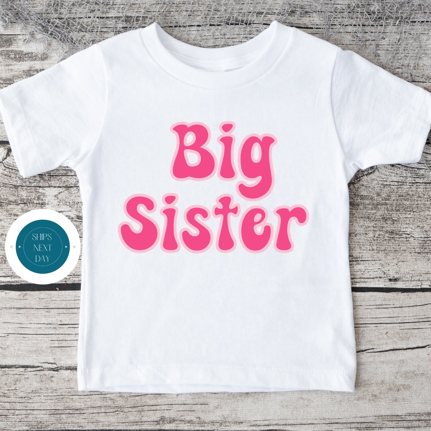 Big Sister Kids Onesie | Custom Kids Onesie | Retro Big Sister Bodysuit