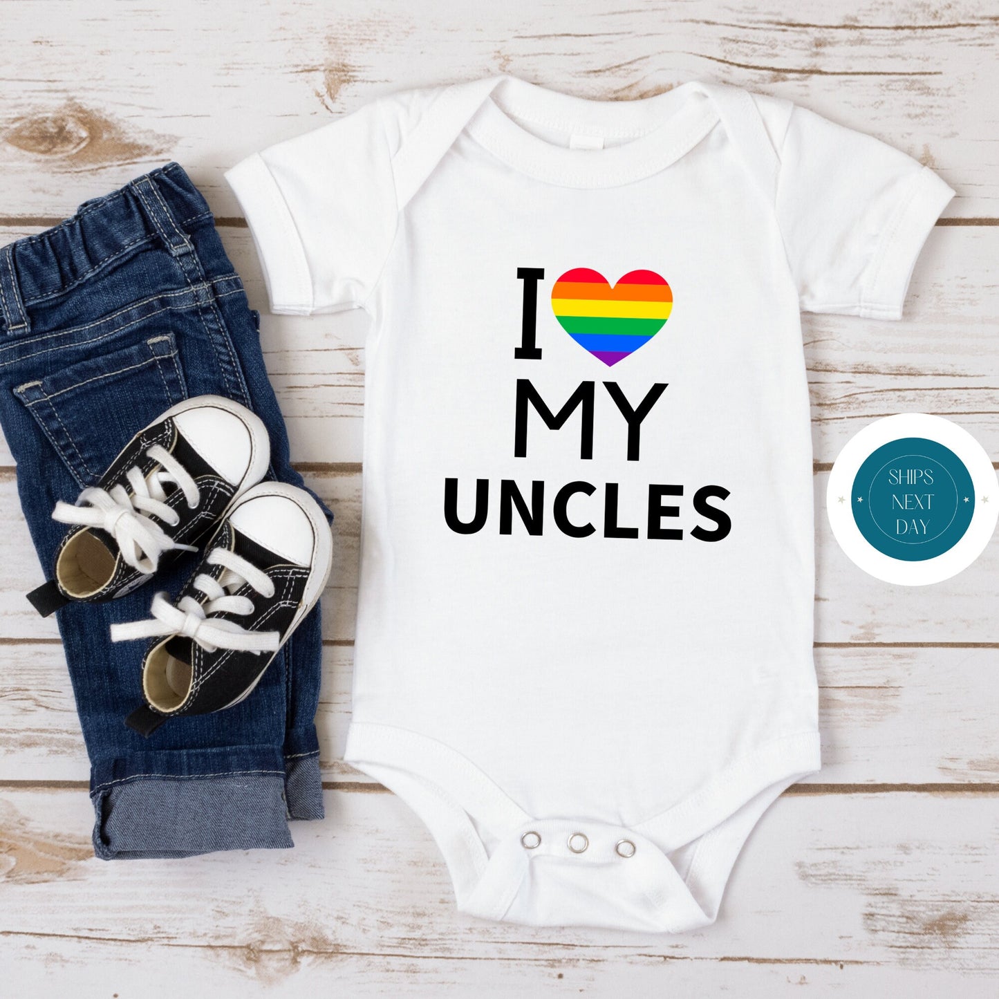 I Love My Uncles Onesie | Family Baby Onesie | Baby Shower Gift | Uncles Bodysuit