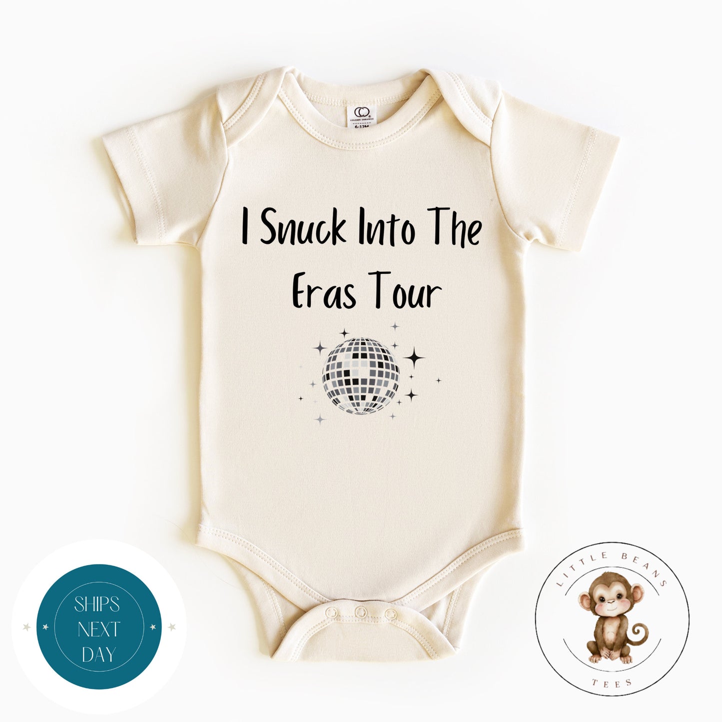 I Snuck into the Eras Tour Natural Baby Onesie | Kids Tshirt | Custom Baby Bodysuit | Cute Taylor Onesie