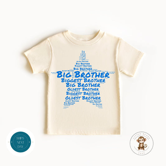 Big Brother Star Kids Tshirt | Custom Baby Onesie | Cute Baby Shower Gift | Sibling Tshirt