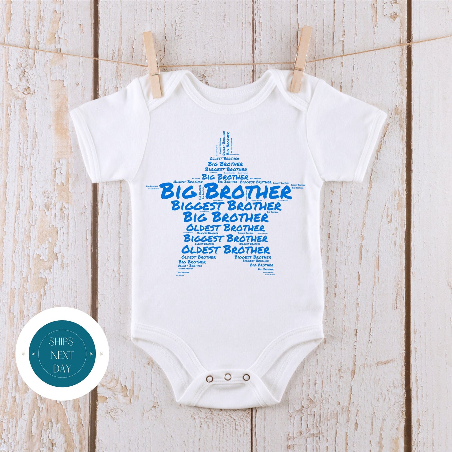 Big Brother Star Kids Tshirt | Custom Baby Onesie | Cute Baby Shower Gift | Sibling Tshirt