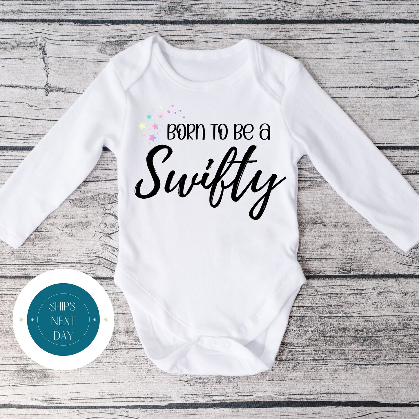 Born to be a Swifty Natural Baby Onesie® | Kids Tshirt | Custom Baby Bodysuit | Cute Taylor Onesie®