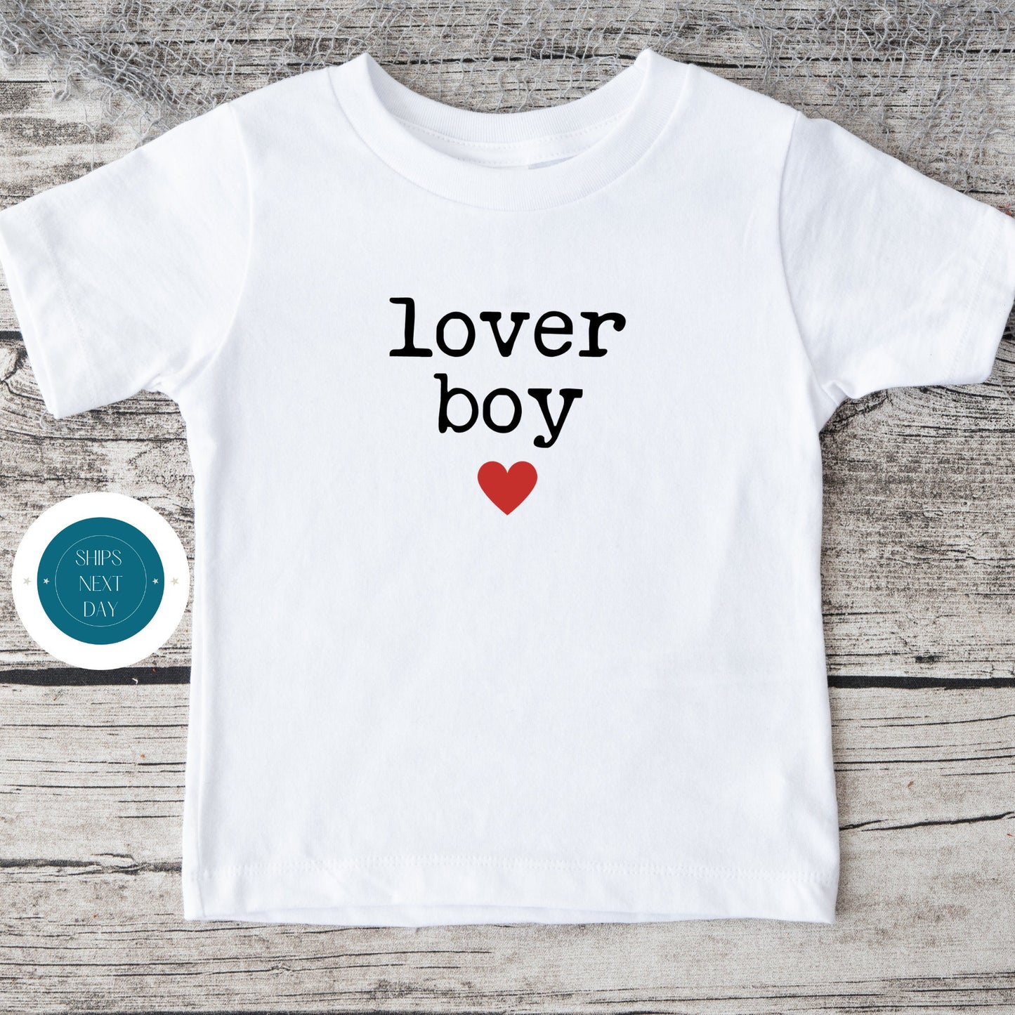 Lover Boy Heart Valentine Baby Onesie | Valentines Kids Tshirt | Valentine Onesie | Valentines Day Tee