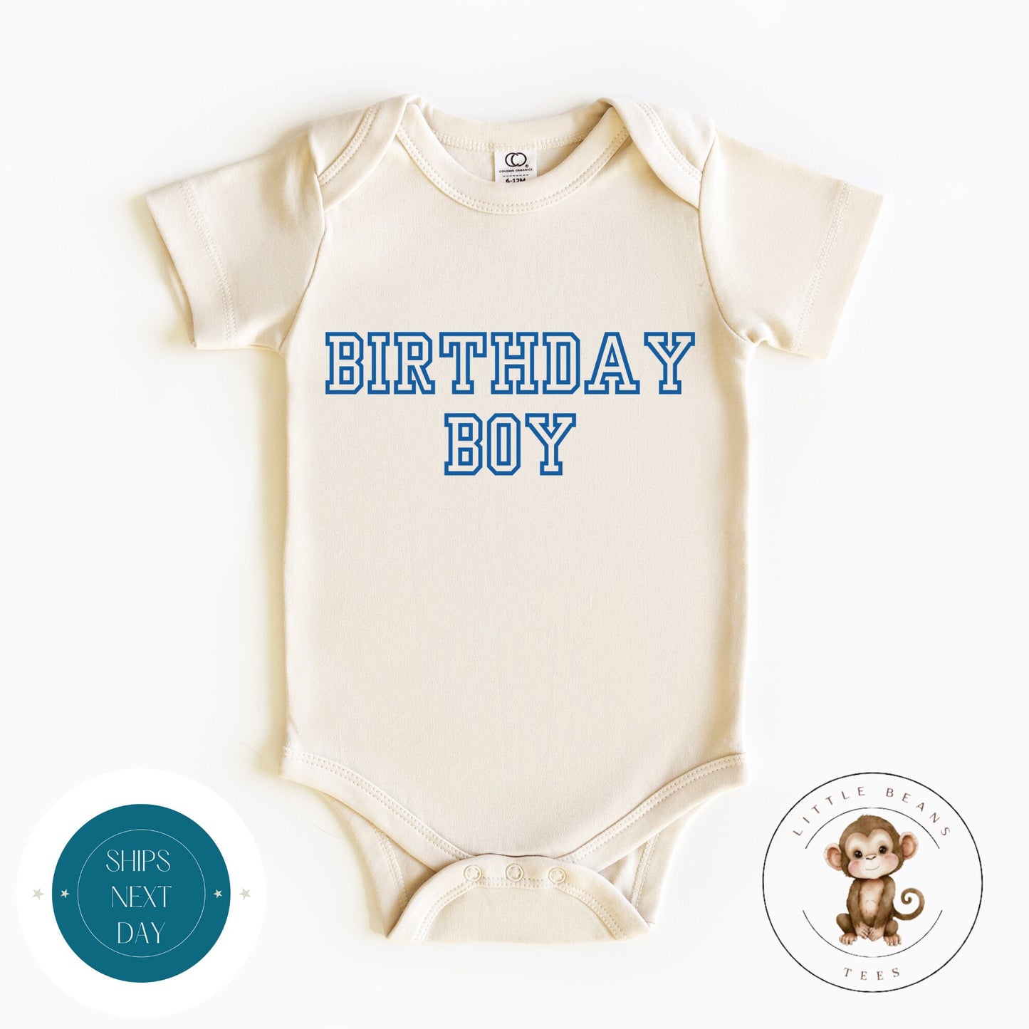 Varsity Letter Birthday Boy Onesie | Custom Kids Tshirt | Cute Baby Shower Gift | Boys Onesie