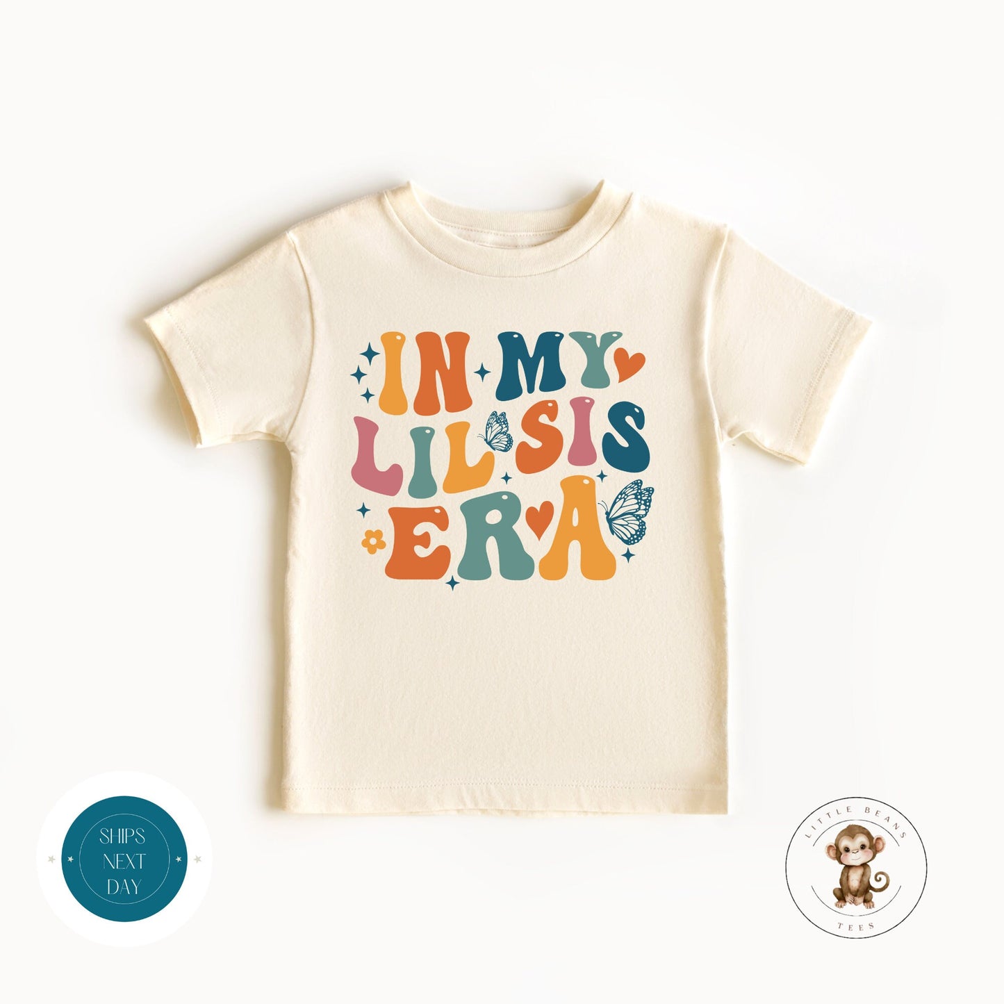 In My Little Sister Era Retro Baby Onesie® | Cute Little Sister Tshirt | Custom Baby Bodysuit | Sister Onesie®