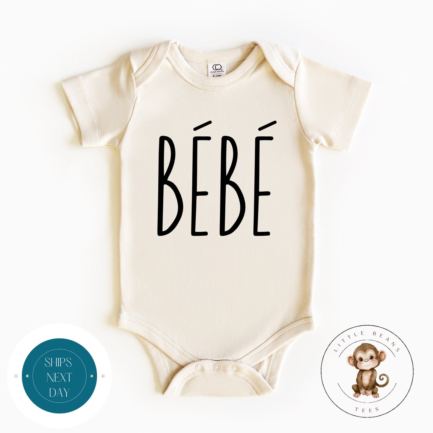 Bebe Natural Baby Onesie | Cute Kids Tshirt | Baby Shower Gift | New Parent Gift