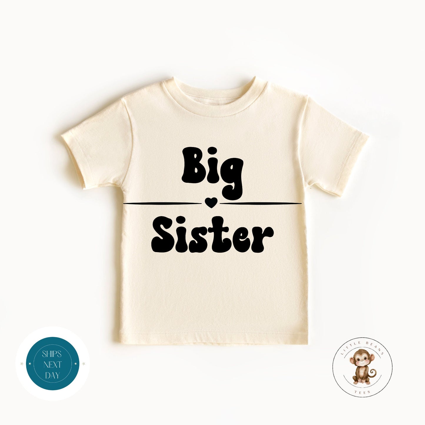 Big Sister Heart Baby Onesie | Big Sister Tshirt | Custom Sister Tee