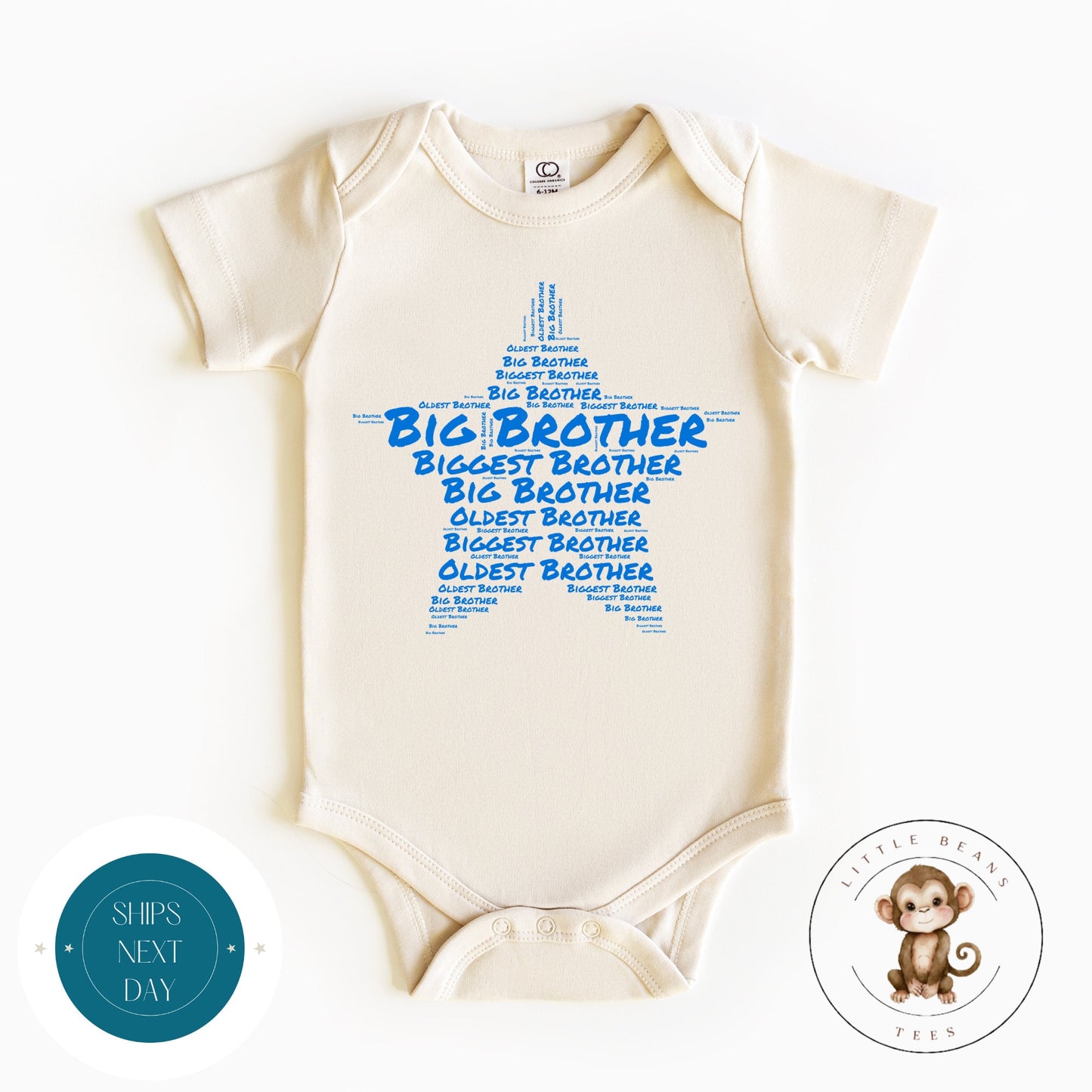 Big Brother Star Kids Tshirt | Custom Baby Onesie | Cute Baby Shower Gift | Sibling Tshirt