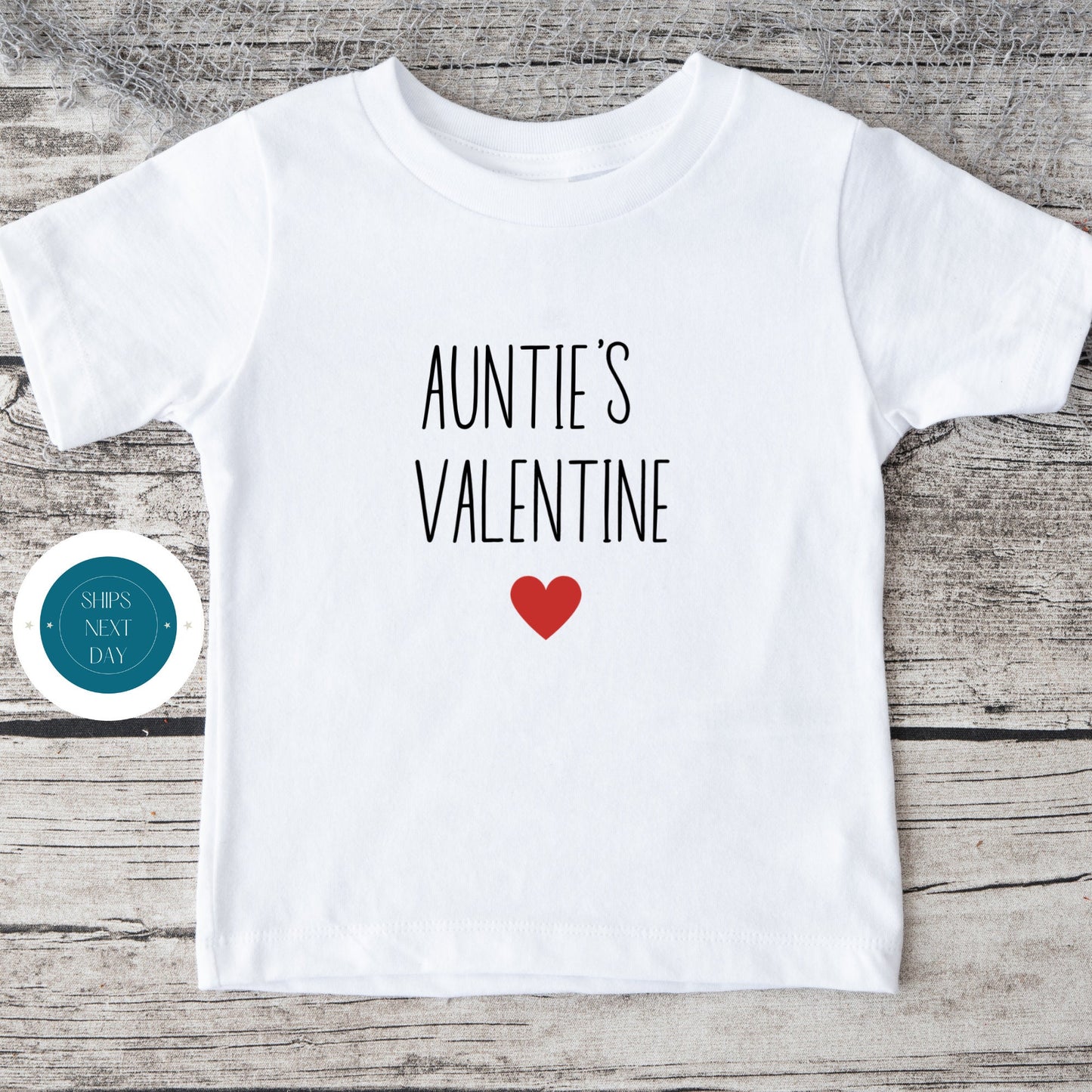 Aunties Valentine Kids Tshirt | Valentine Baby Onesie | Baby Shower Gift | Valentines Day Tee