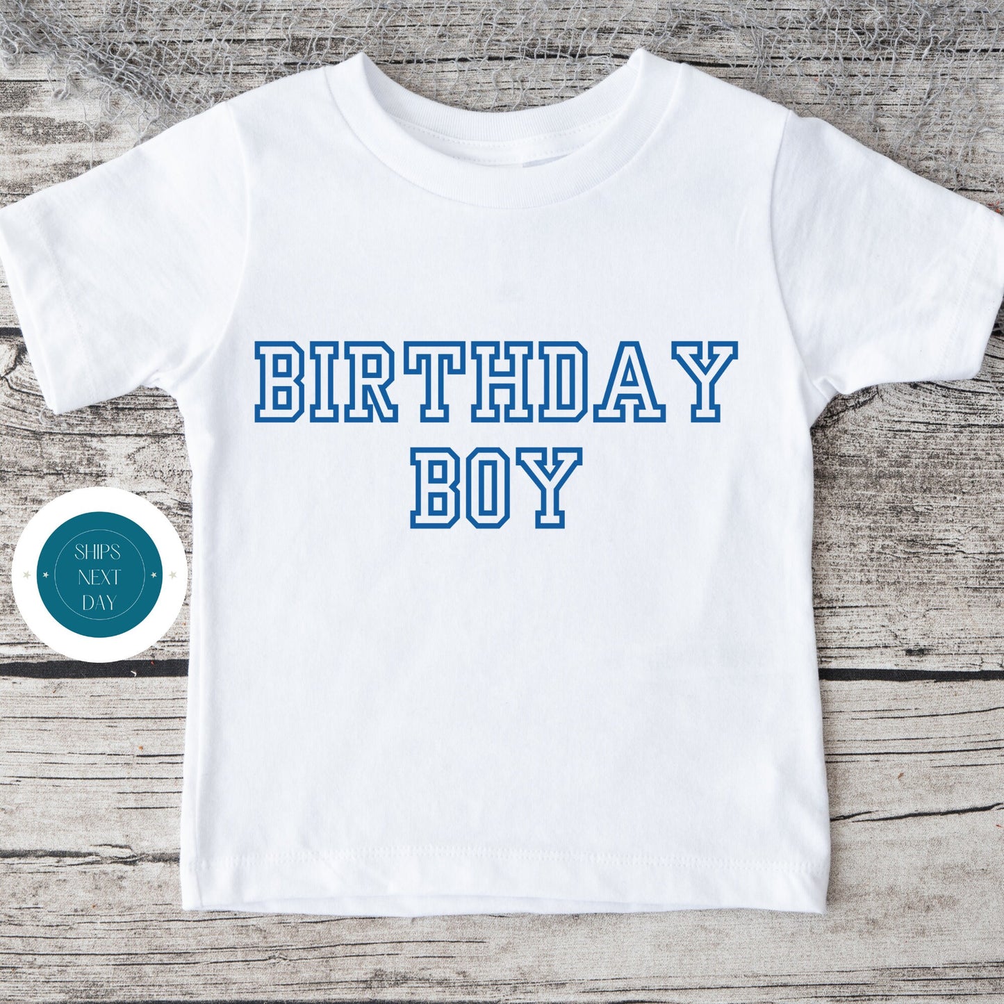 Varsity Letter Birthday Boy Onesie | Custom Kids Tshirt | Cute Baby Shower Gift | Boys Onesie