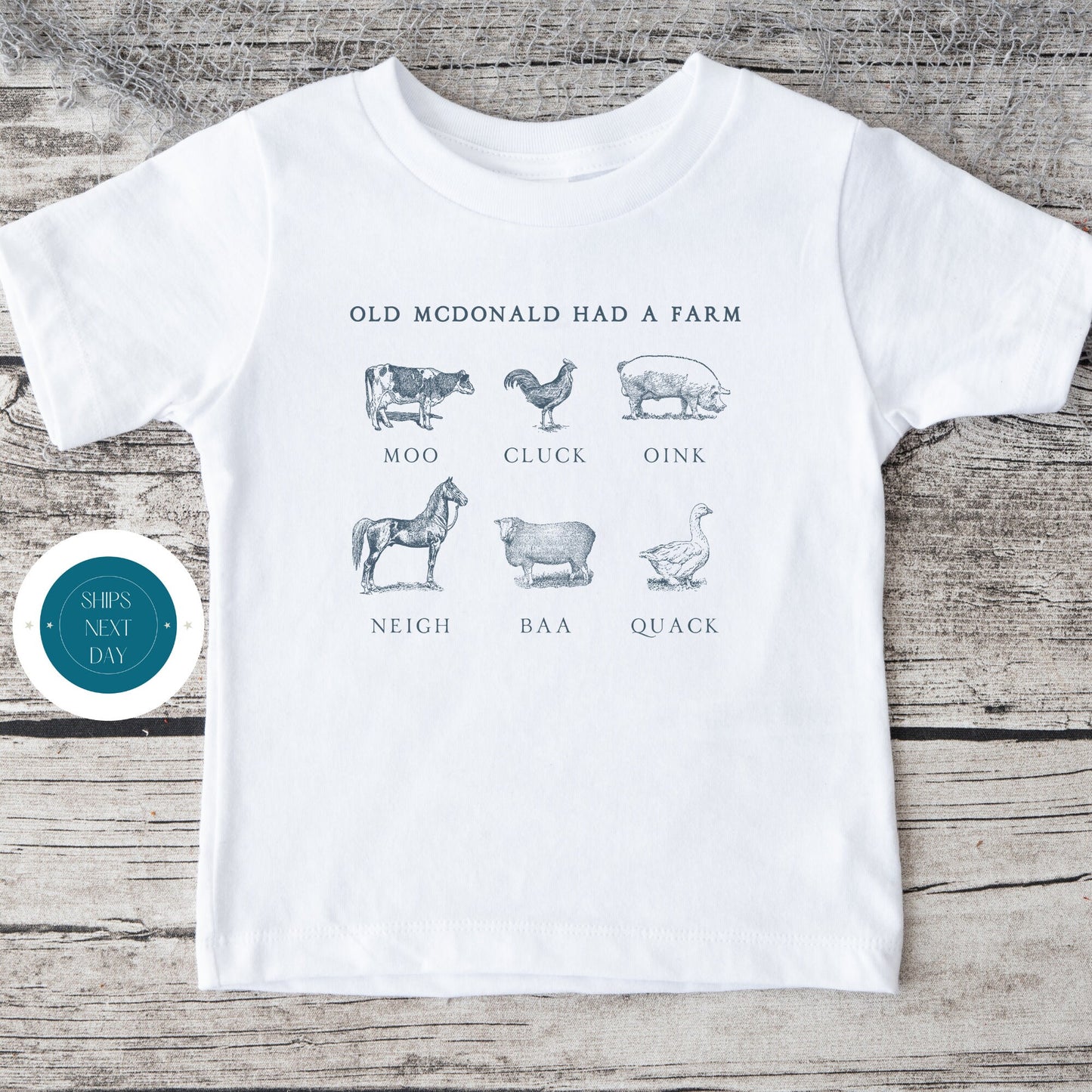 Old McDonald Farm Baby Onesie® | Old Mcdonald Kids Tshirt | Nursery Rhyme Custom Onesie®