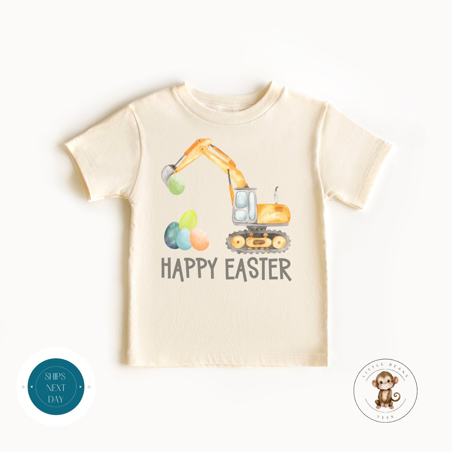 Happy Easter Construction Eggs Baby Onesie® | Cute Easter Kids Tshirt | Easter Custom Onesie®