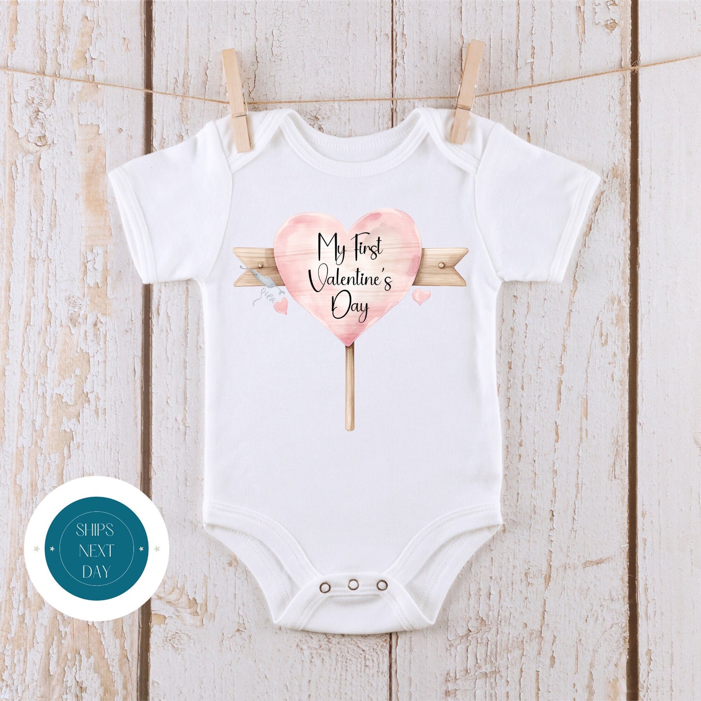 My First Valentines Day Baby Onesie® | Cute Valentines Day Onesie® | Baby Shower Gift