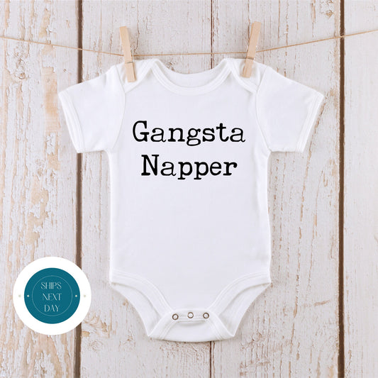 Gansta Napper Funny Baby Onesie® | Cute Kids Tshirt | Baby Shower Gift | New Parent Gift