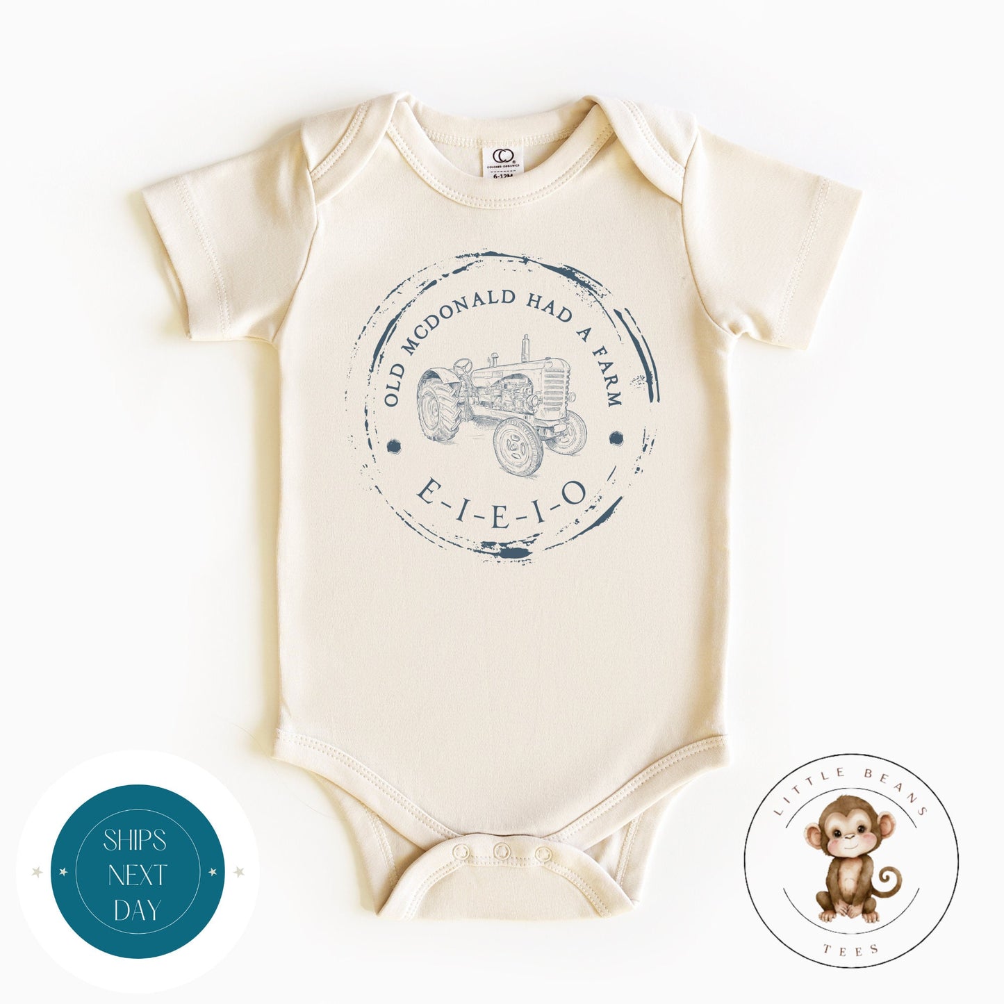 Old McDonald EIEIO Baby Onesie® | Old Mcdonald Kids Tshirt | Nursery Rhyme Custom Onesie®