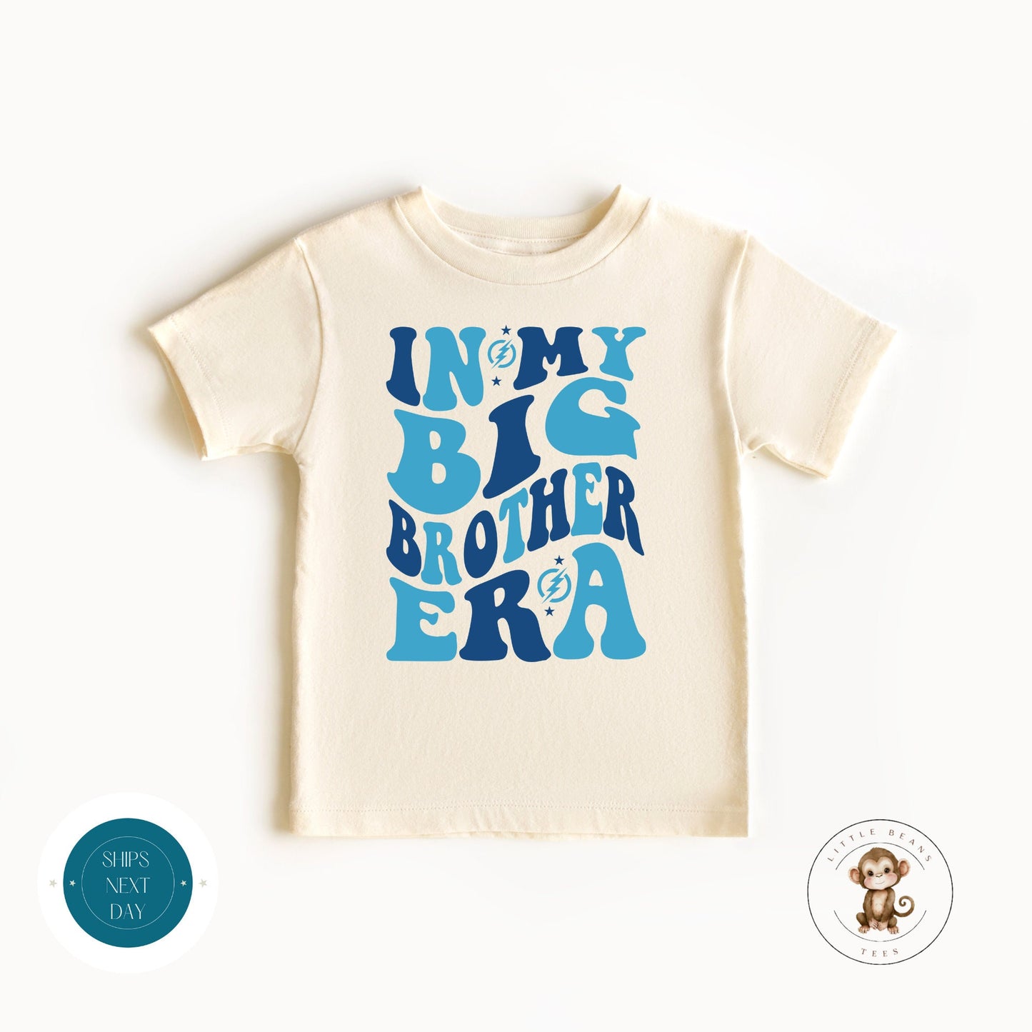 In My Big Brother Era Blue Kids Tshirt | Big Brother Tshirt | Brother Custom Onesie | Big Brother Tee