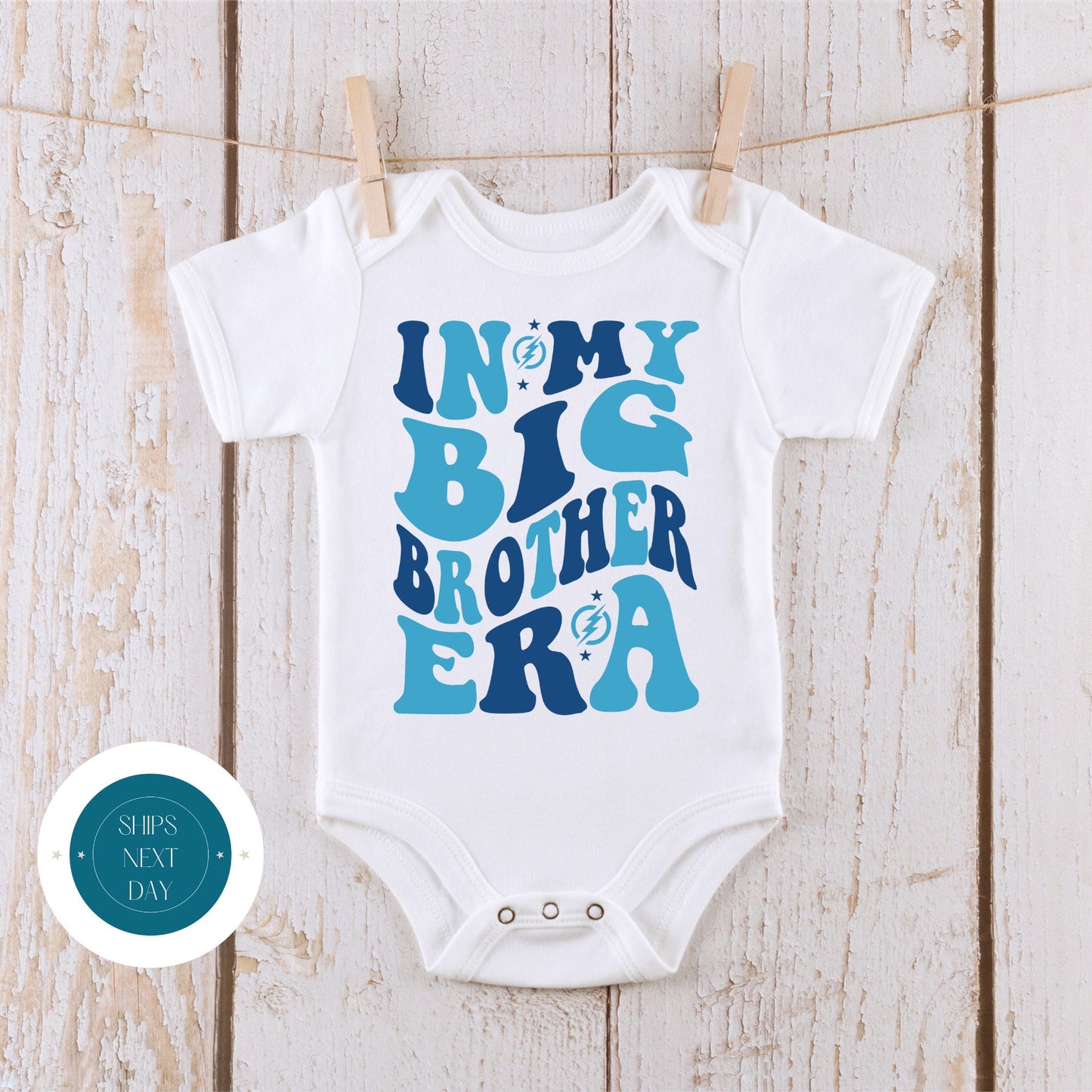 In My Big Brother Era Blue Kids Tshirt | Big Brother Tshirt | Brother Custom Onesie | Big Brother Tee