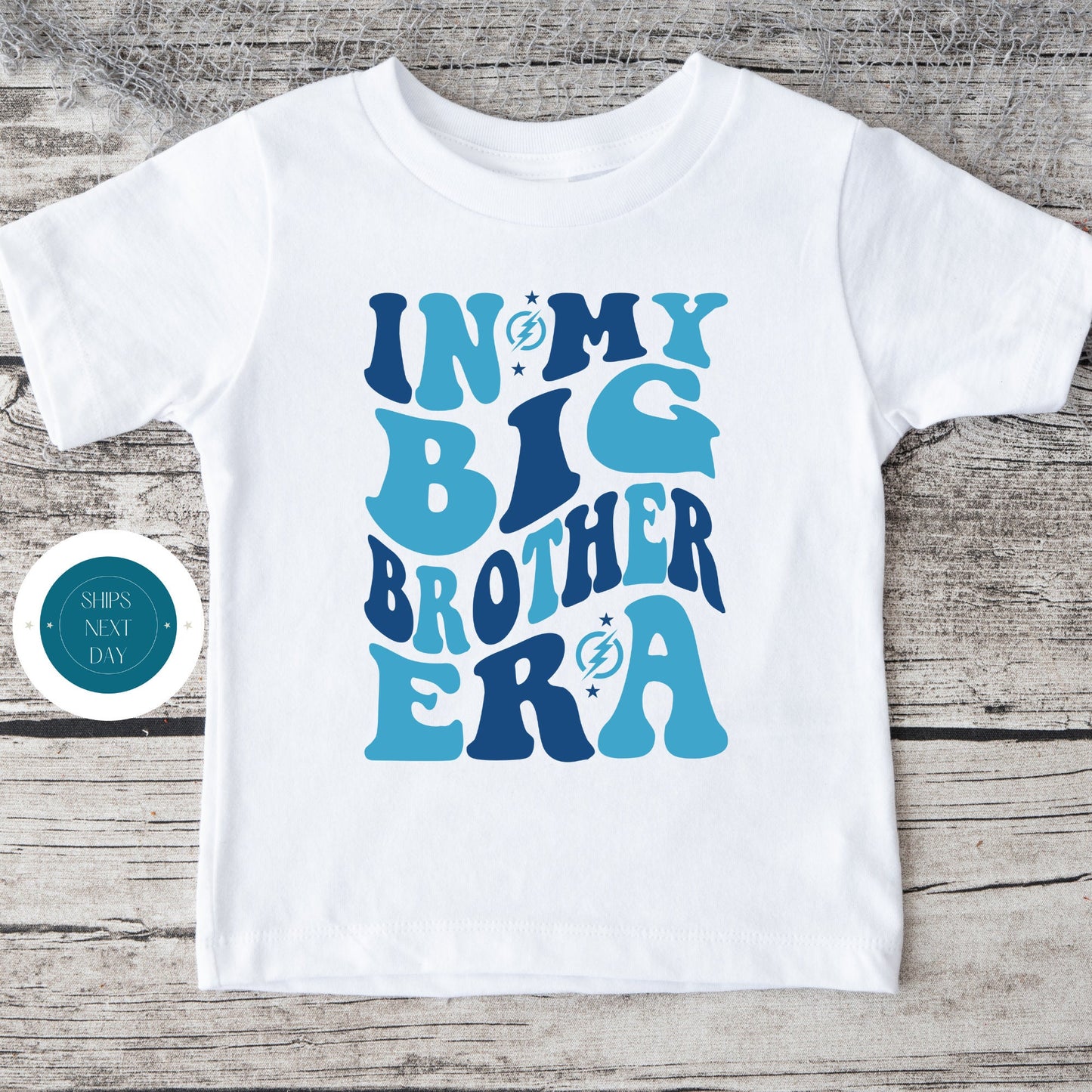 In My Big Brother Era Blue Kids Tshirt | Big Brother Tshirt | Brother Custom Onesie | Big Brother Tee