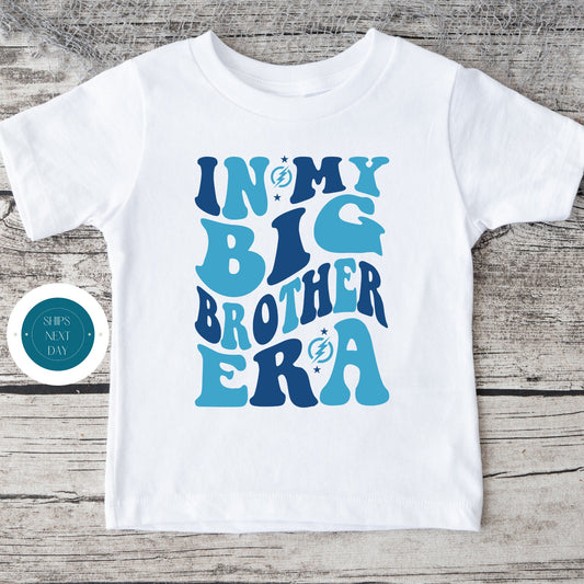 In My Big Brother Era Blue Kids Tshirt | Big Brother Tshirt | Brother Custom Onesie | Big Brother Tee