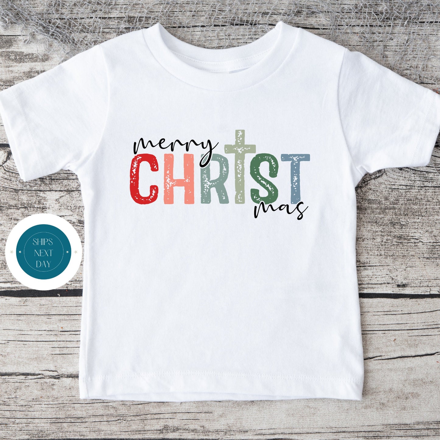 Merry Christmas Cross Baby Onesie | Custom Religious Holiday Tshirt | Cute Christmas Onesie | Holiday Baby Gift