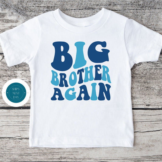 Big Brother Again Kids Tshirt | Big Brother Tshirt | Brother Onesie® | Big Brother Tee