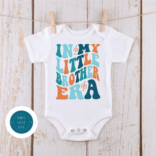 In My Little Brother Era Color Baby Onesie | Little Brother Tshirt | Custom Baby Bodysuit | Little Brother Tee