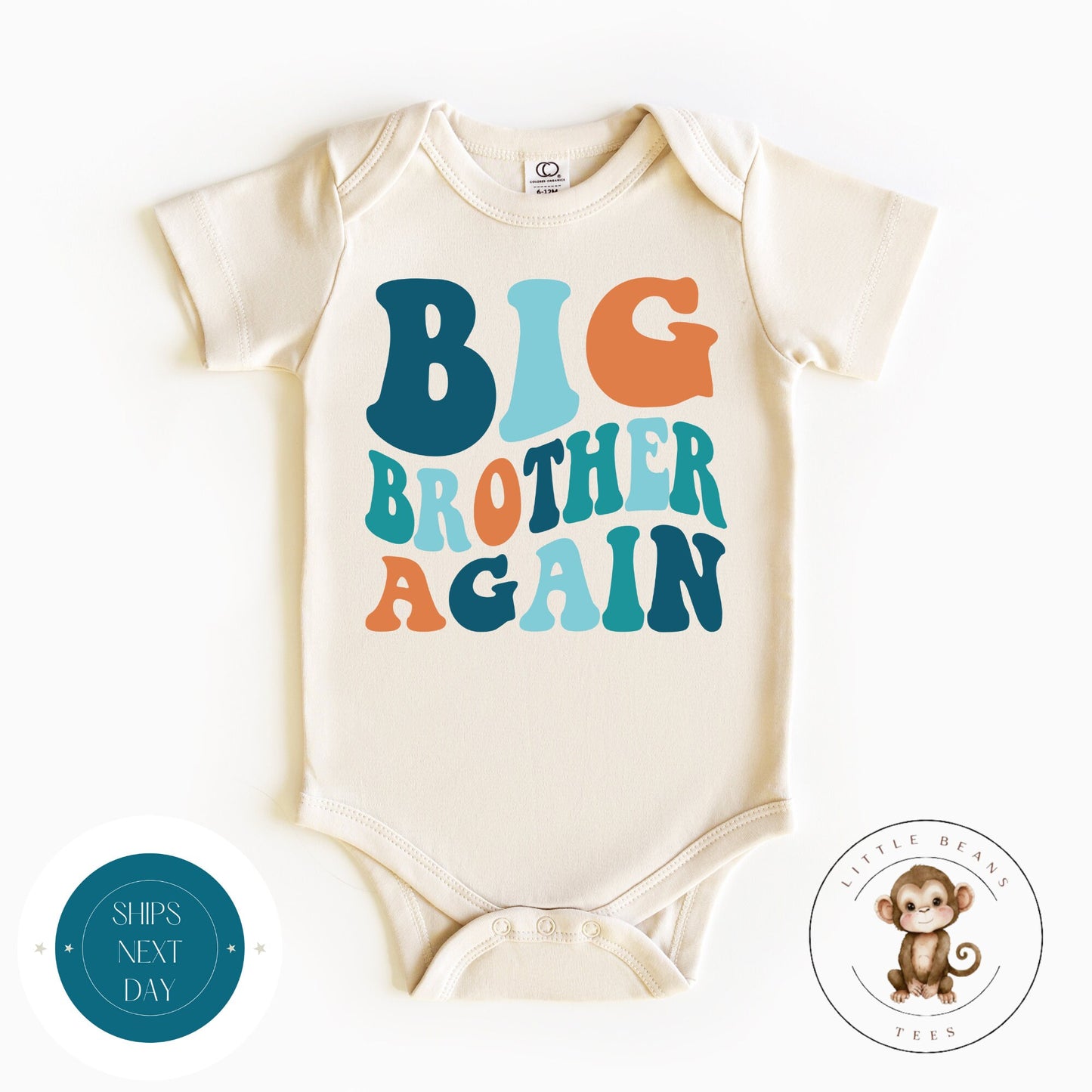 Big Brother Again Color Kids Tshirt | Big Brother Tshirt | Custom Brother Onesie® | Big Brother Tee