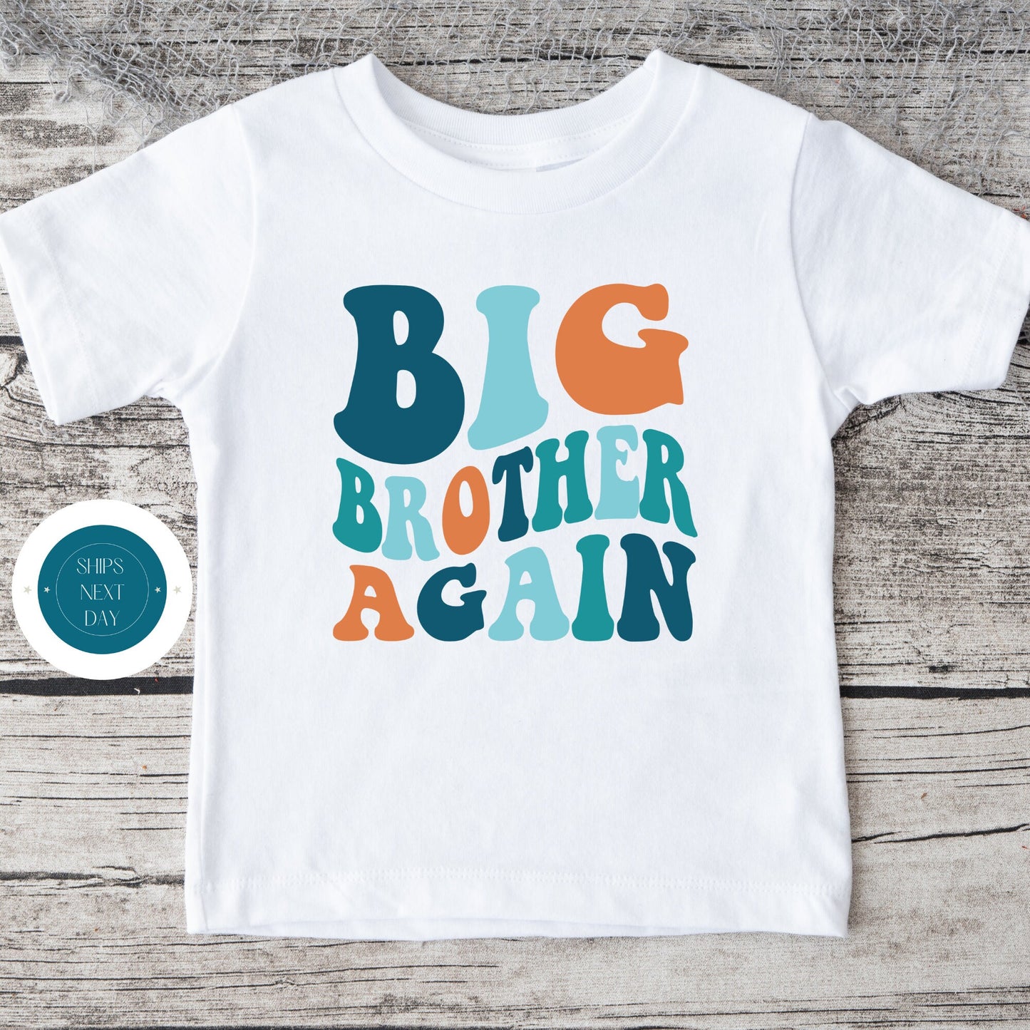 Big Brother Again Color Kids Tshirt | Big Brother Tshirt | Custom Brother Onesie® | Big Brother Tee