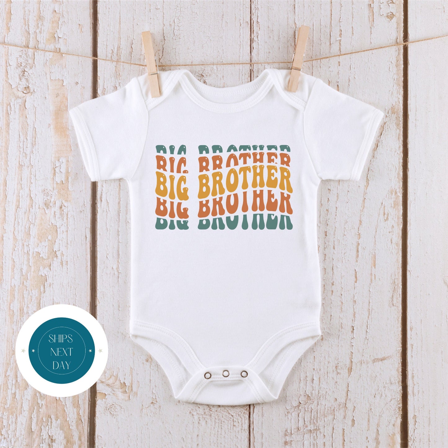 Big Bother Stack Baby Onesie | Brother Tshirt | Custom Baby Bodysuit | Big Brother Tee