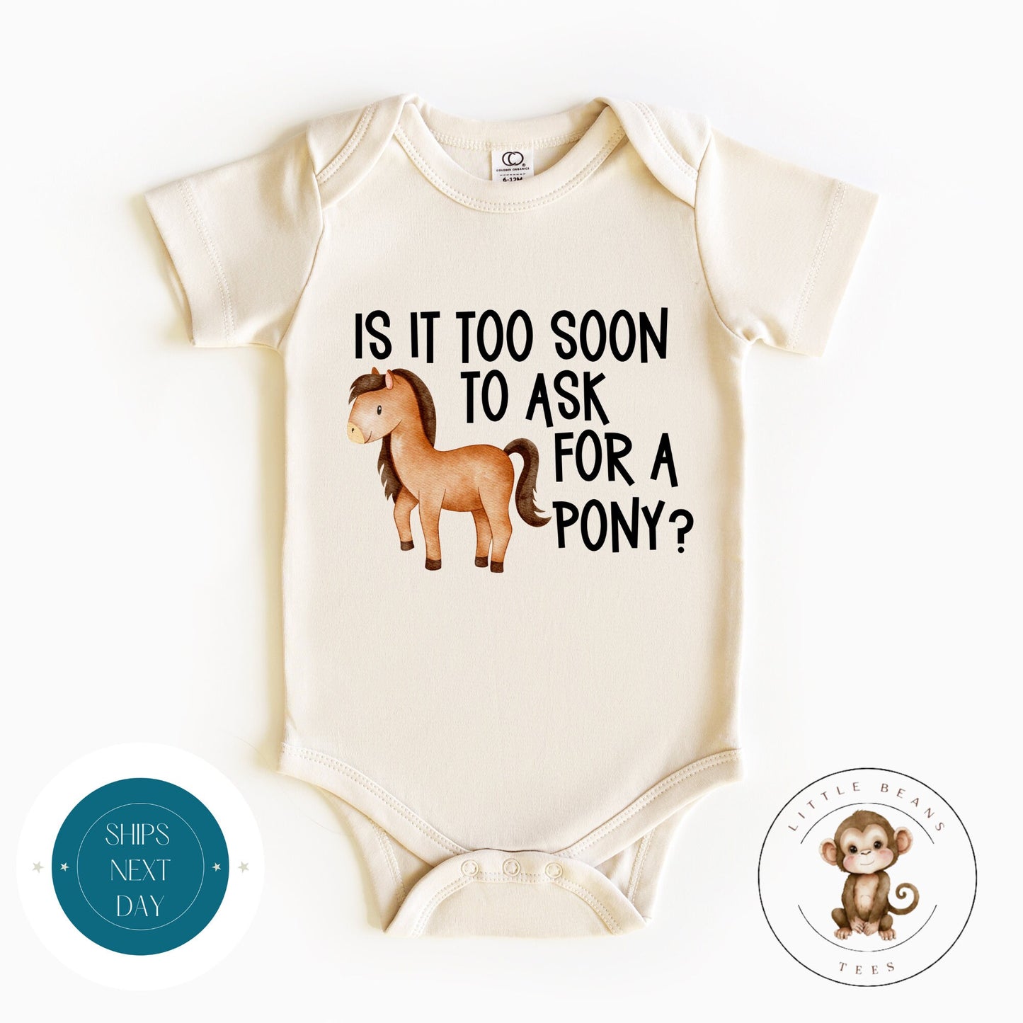 Ask For A Pony Baby Onesie | Cute Funny Baby Onesie | Farm Baby Gift | Baby Shower Gift | Pony Tshirt